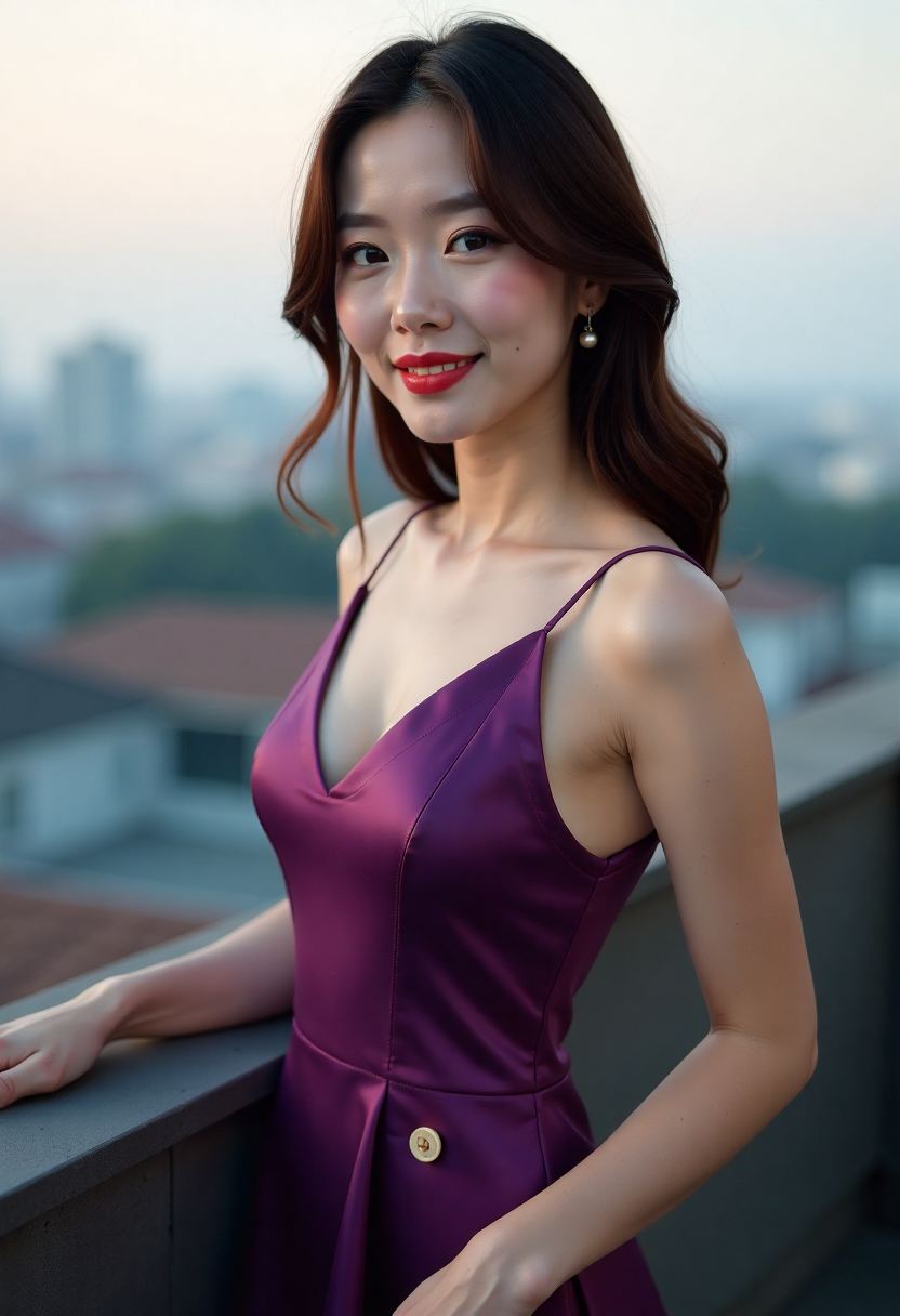 动画人物在雨后的校园中行走